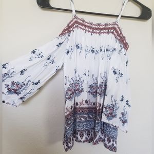 Jolt Off the Shoulder Floral Blouse